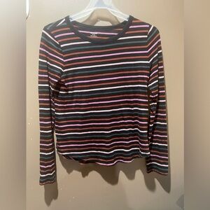 Madewell Long sleeve Striped Shirt Women’s Size Medium Multi Color